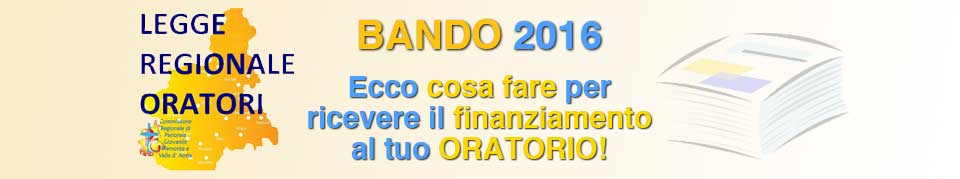 bando legge oratori 2016