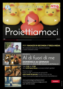 Formazione Medie "Proiettiamoci" - Secondo incontro "Al di fuori di me" - 26 gennaio