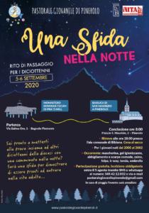 “Rito di passaggio 18enni – Una sfida nella notte” - 5-6 SETTEMBRE 2020 - LOCANDINA