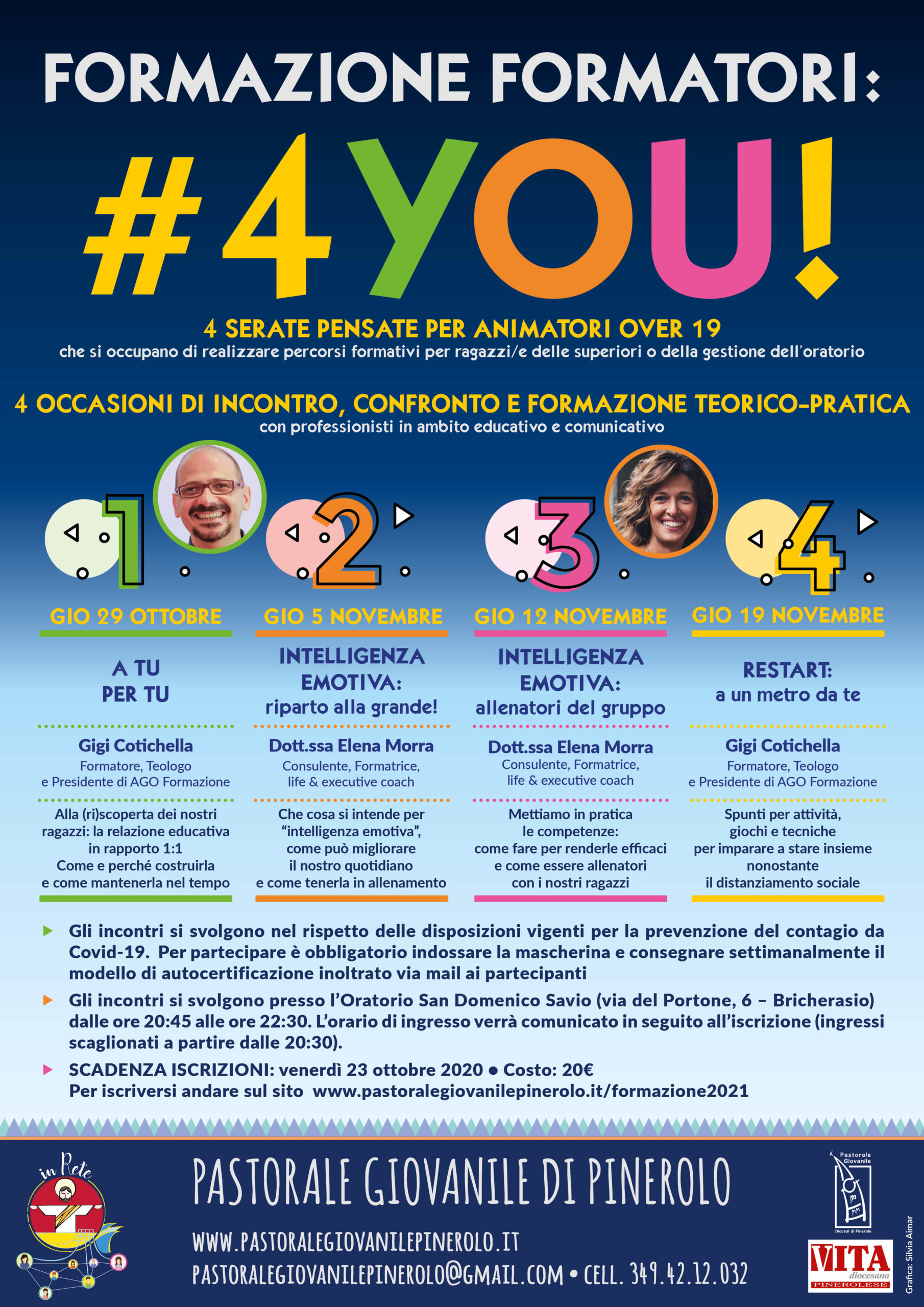 Formazione Formatori #4YOU! 2020-21 - 29 ottobre - 5 novembre - 12 novembre - 19 novembre